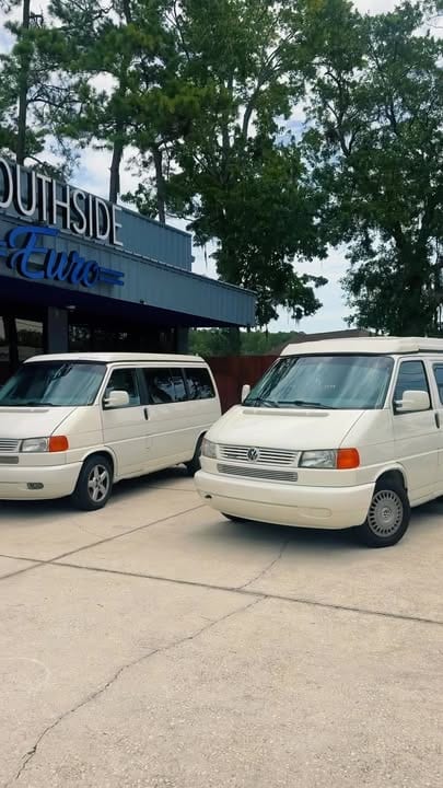 Just a few eurovans ready to go home